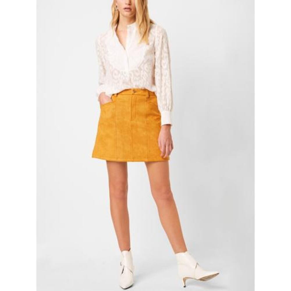 French Connection Faux Suede Mini Skirt, Size 6, EUC - Picture 3 of 7